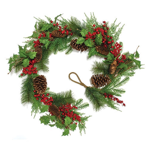 Merry Berry Pine & Holly Garland 5ft