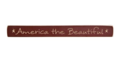 America Engraved Block 12"