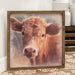 Cow Portrait Framed Print Wood Frame