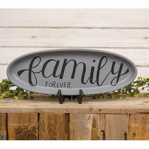 Family Forever Oval Tray