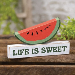 2/Set Stacking "Life is Sweet" & Watermelon Block