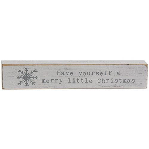 Have Yourself A Merry Little Christmas Typewriter Block