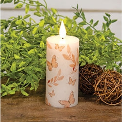 Apricot Breeze Butterfly Timer Pillar 2" x 4"