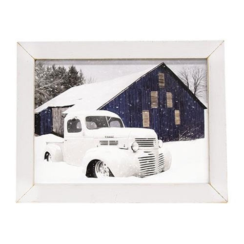 White as Snow Truck Framed Print