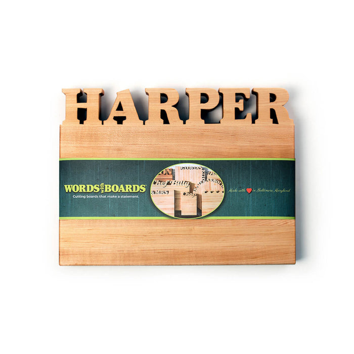 Personalized Cutting Board - Small Classic Font Maple